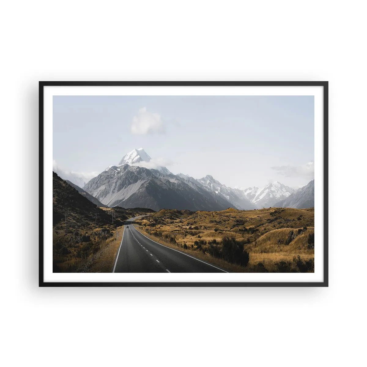 Plakát v černém rámu - Cesta do srdce hor - 100x70 cm