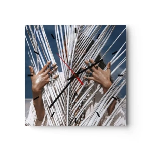 Nástěnné hodiny - Šamanová holka? - 40x40 cm