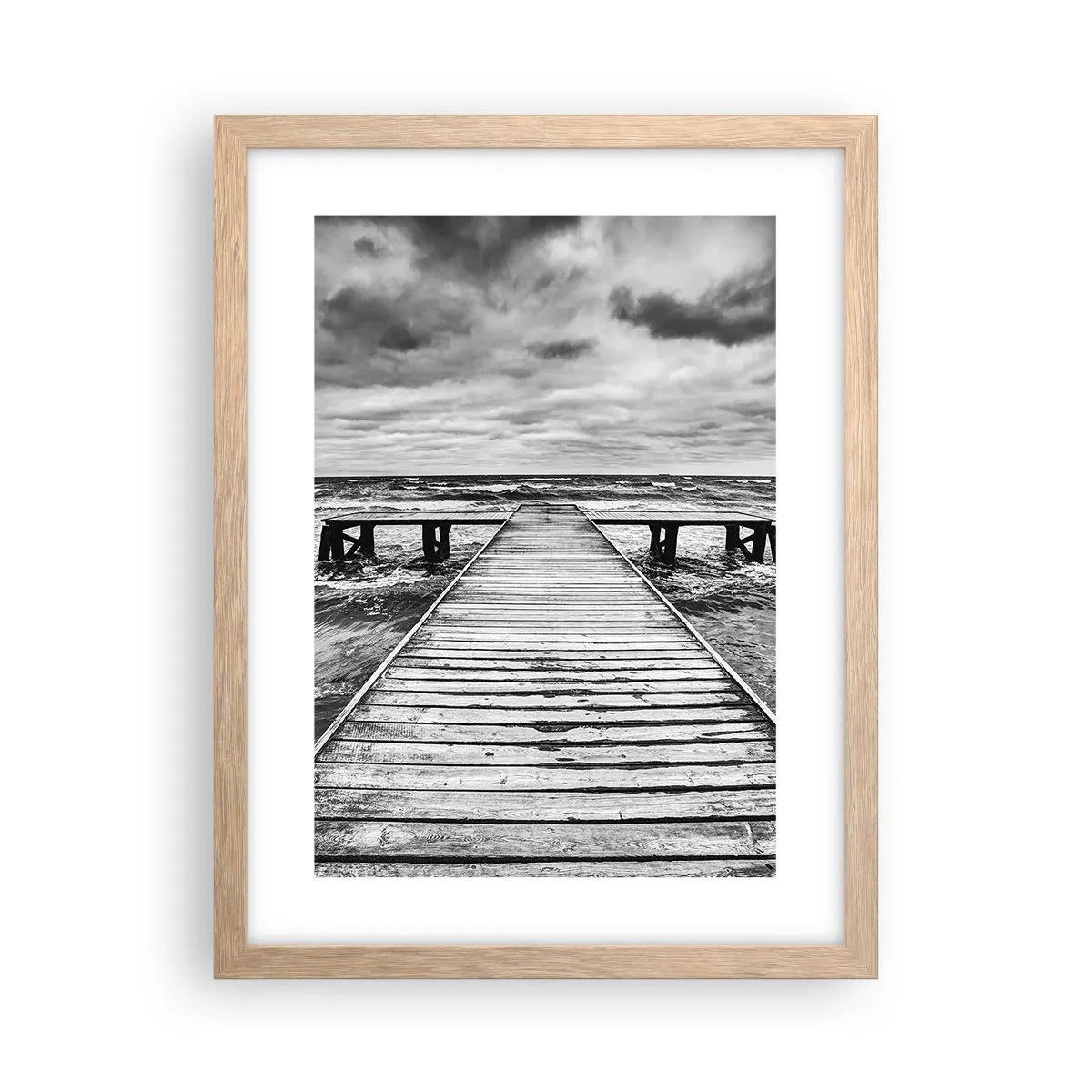 Plakát v rámu světlý dub - Čekám na vítr, co rozfouká… - 30x40 cm