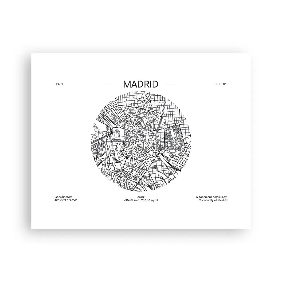 Plakát - Anatomie Madridu - 50x40 cm