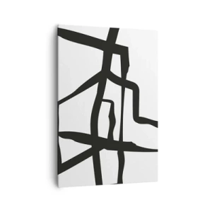 Obraz na plátně - Černobílá konstrukce - 70x100 cm