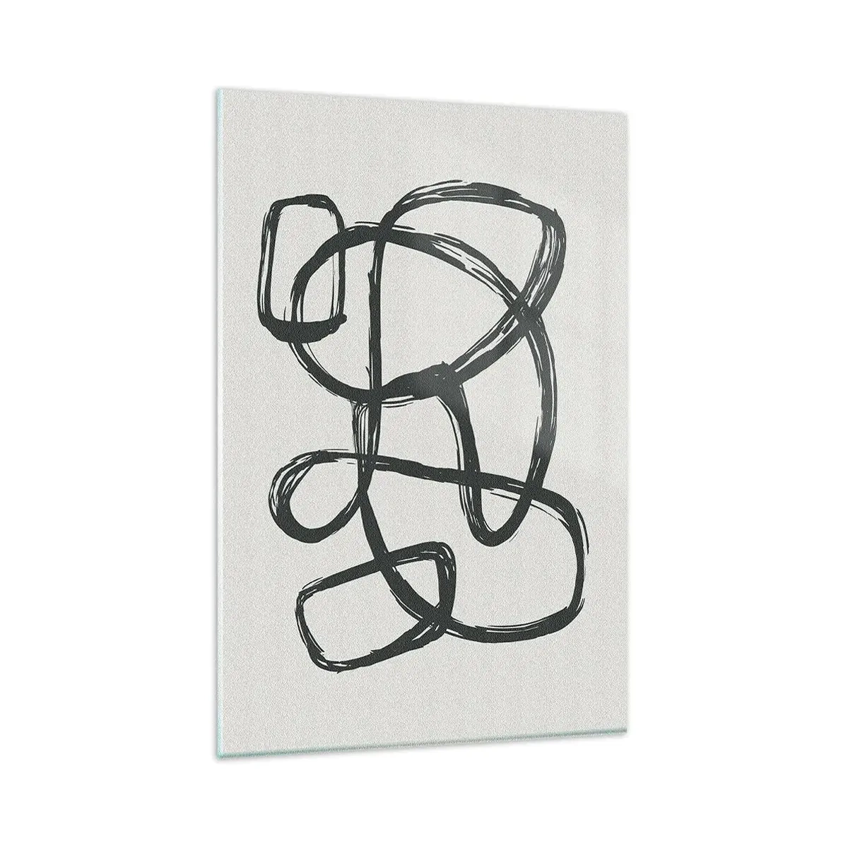 Obraz na skle - Abstrakce ve smyčce - 80x120 cm