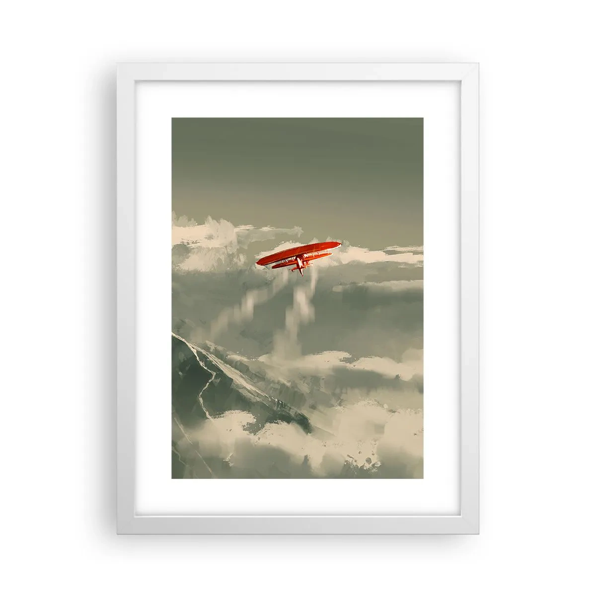 Plakát v bílém rámu - Nebojácný průkopník - 30x40 cm