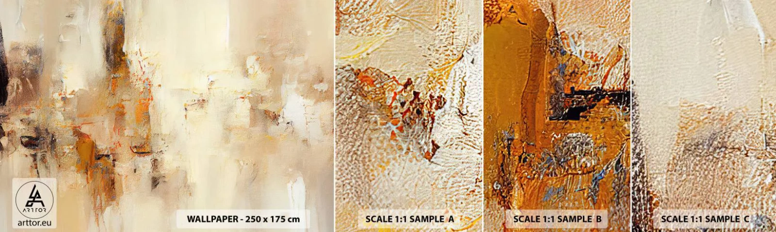 Vzor Fototapety Samolepicí Deluxe Sticker - Duše jantaru - Abstrakce, Kus, Minimalismus - 100x30 cm