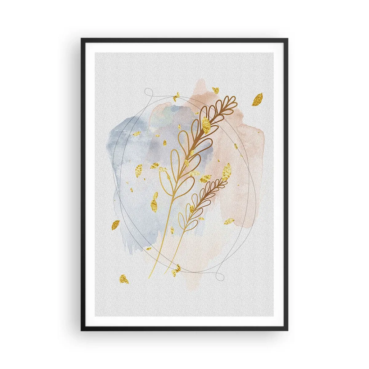 Plakát v černém rámu - Zlatý závan - 70x100 cm