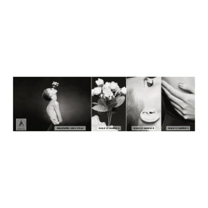 Vzor Fototapety Samolepicí Deluxe Sticker - Excentrická elegance - Tělo, Květiny, Modelka - 100x30 cm