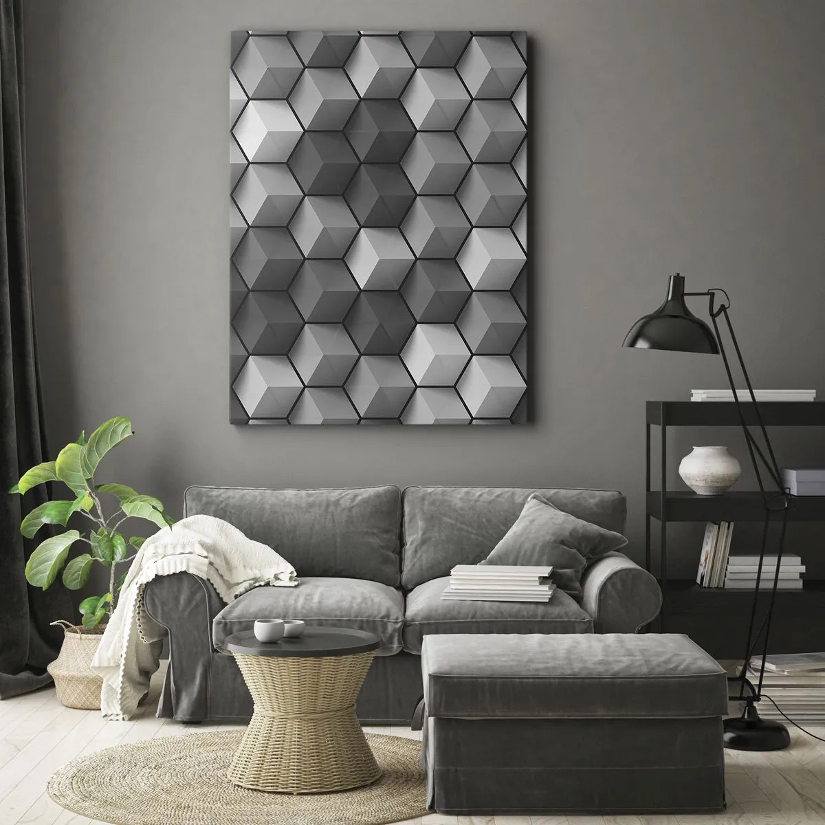 Obraz na plátně - Kubistické puzzle - 50x70 cm