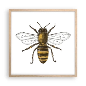 Plakát v rámu světlý dub - Krásná a dobrá - 50x50 cm