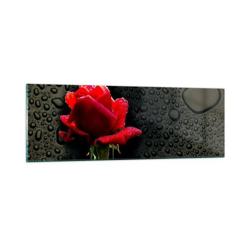 Obraz na skle - Červené a černé - 90x30 cm