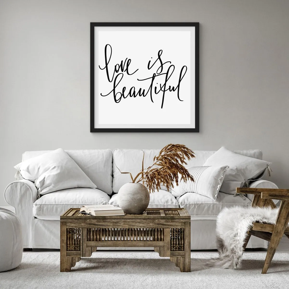 Plakát v černém rámu - Přečti a zopakuj - 40x40 cm