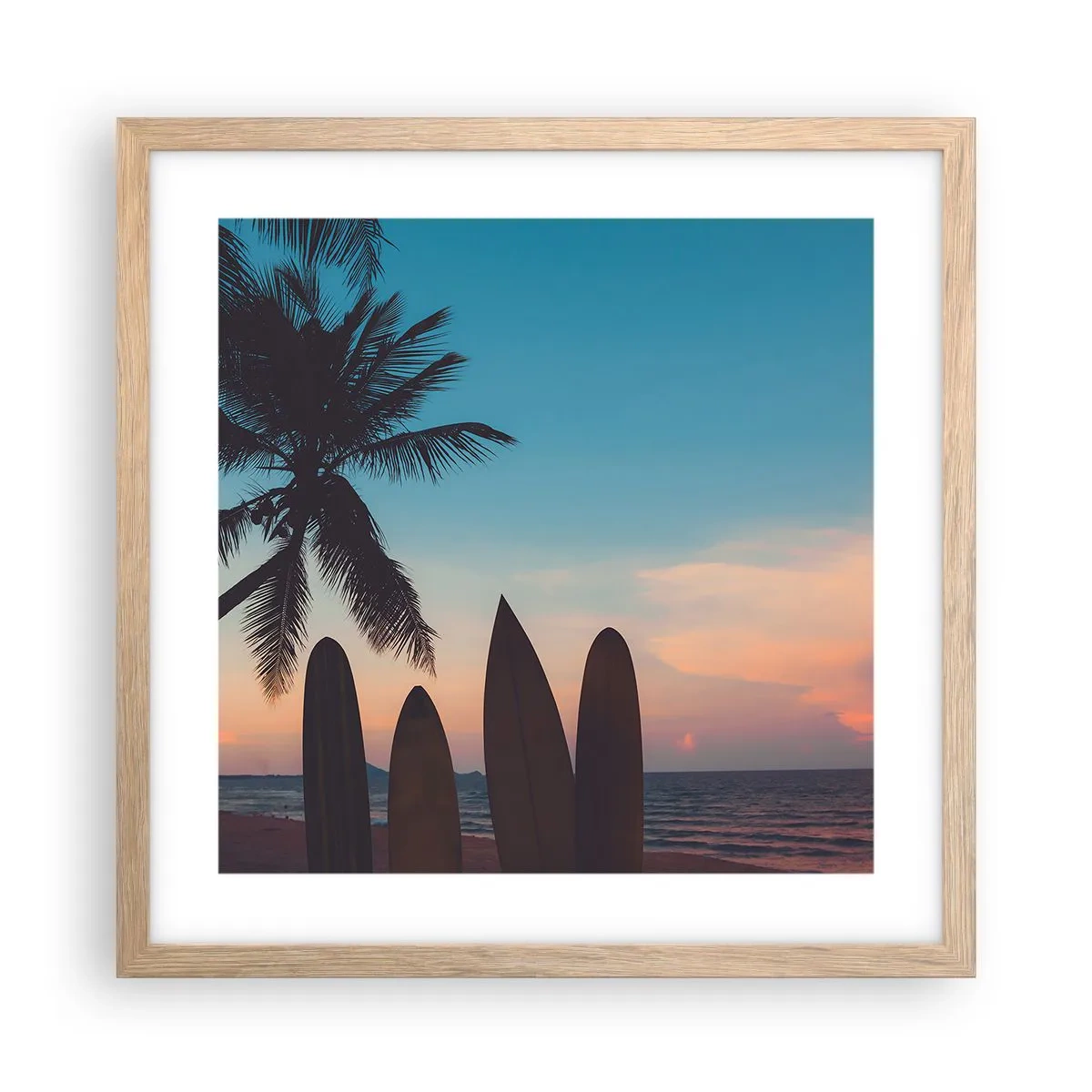 Plakát v rámu světlý dub - Zítra bude také zábava - 40x40 cm