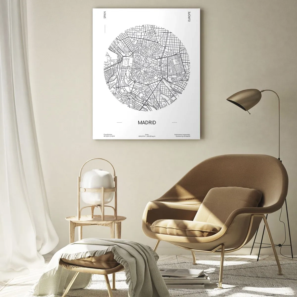 Obraz na skle - Anatomie Madridu - 50x70 cm