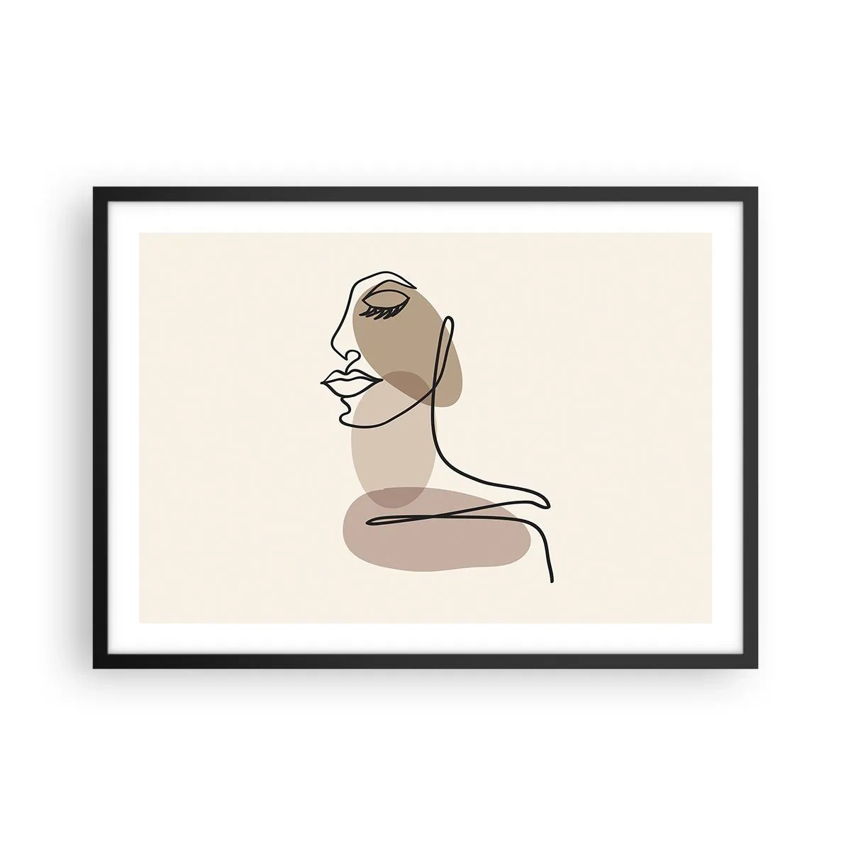 Plakát v černém rámu - Při poslechu samé sebe - 70x50 cm