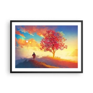 Plakát v černém rámu - Poutník u cíle - 70x50 cm