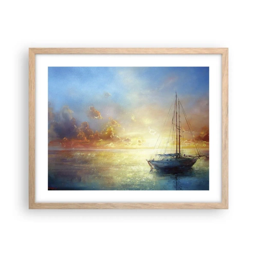 Plakát v rámu světlý dub - Ve zlatém zálivu - 50x40 cm