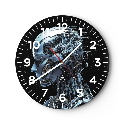 Nástěnné hodiny - Technologie je žena - 30x30 cm