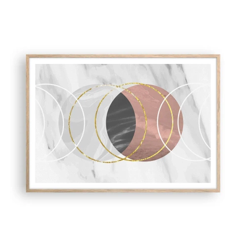 Plakát v rámu světlý dub - Hudba sfér - 100x70 cm