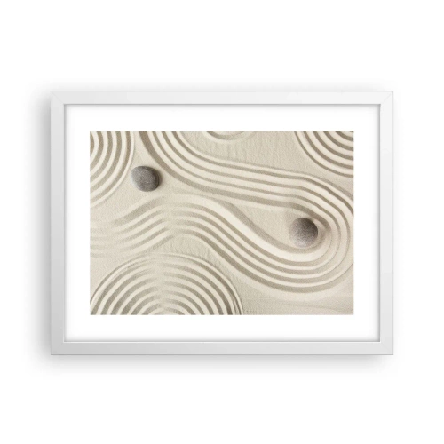 Plakát v bílém rámu - Dotek tepla - 40x30 cm