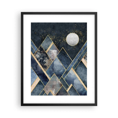 Plakát v černém rámu - Geometrická krajina - 40x50 cm