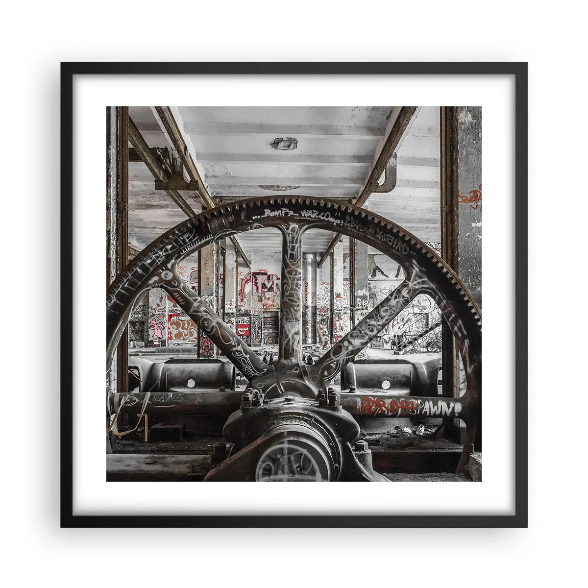 Plakát v černém rámu - Tajný život továrny - 50x50 cm
