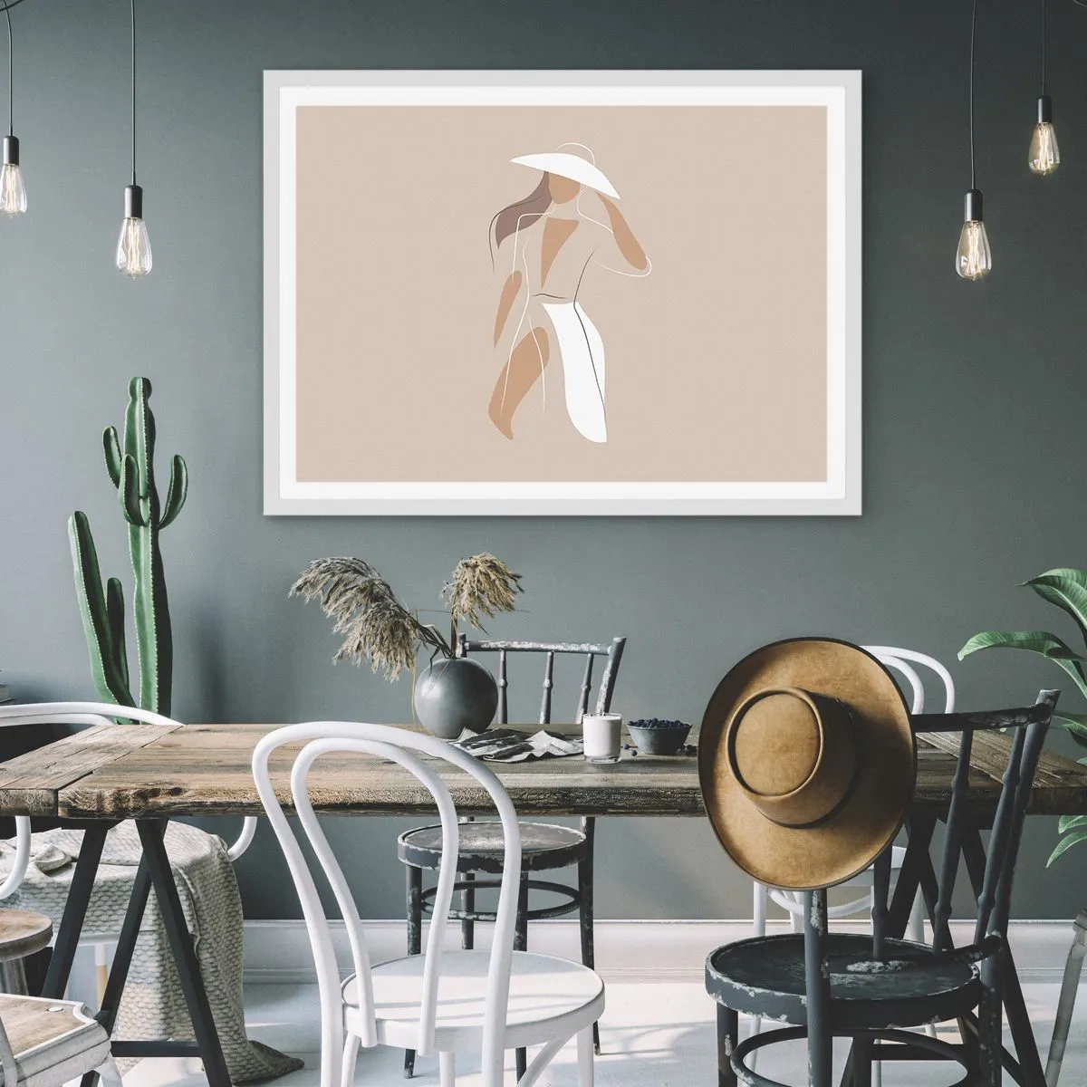 Plakát v bílém rámu - Móda je zábava - 91x61 cm