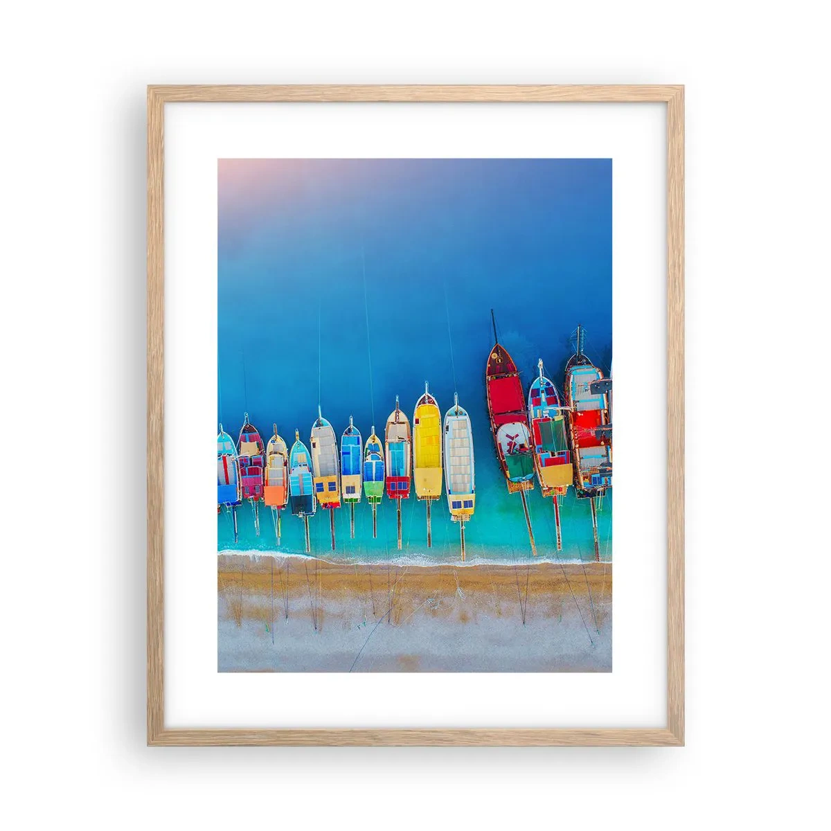 Plakát v rámu světlý dub - Z ptačí perspektivy - 40x50 cm