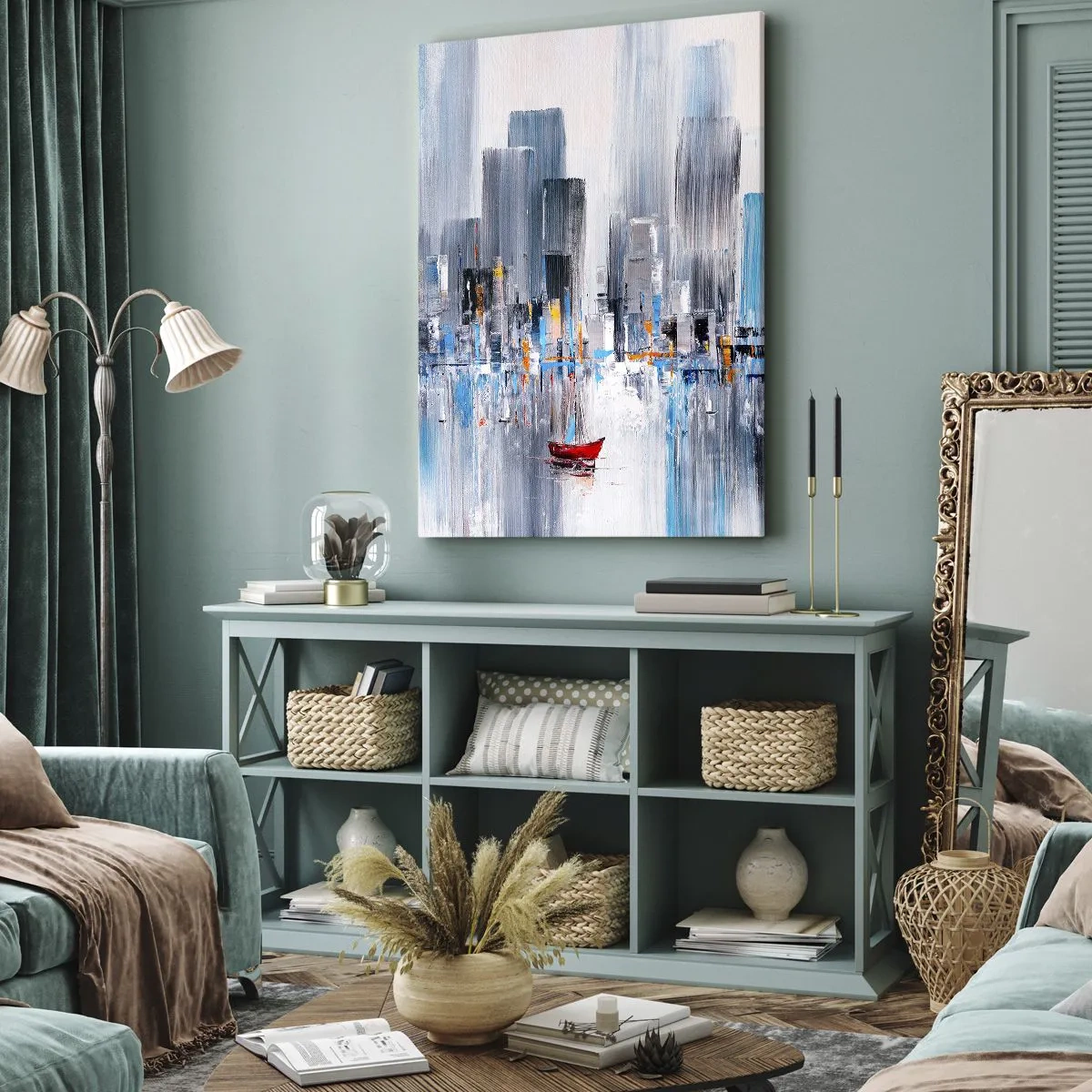 Obraz na plátně - Metropole u zálivu - 50x70 cm