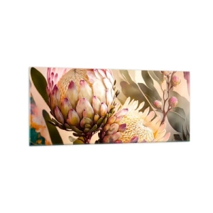 Obraz na skle - Něžně objaté - 120x50 cm