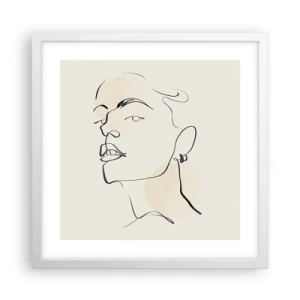 Plakát v bílém rámu - Hrdý pohled - 40x40 cm