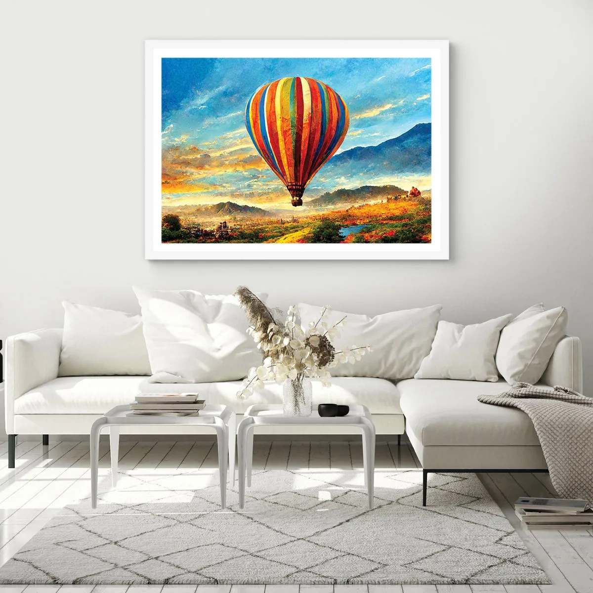 Plakát v bílém rámu - V tichu je toho vidět víc - 100x70 cm