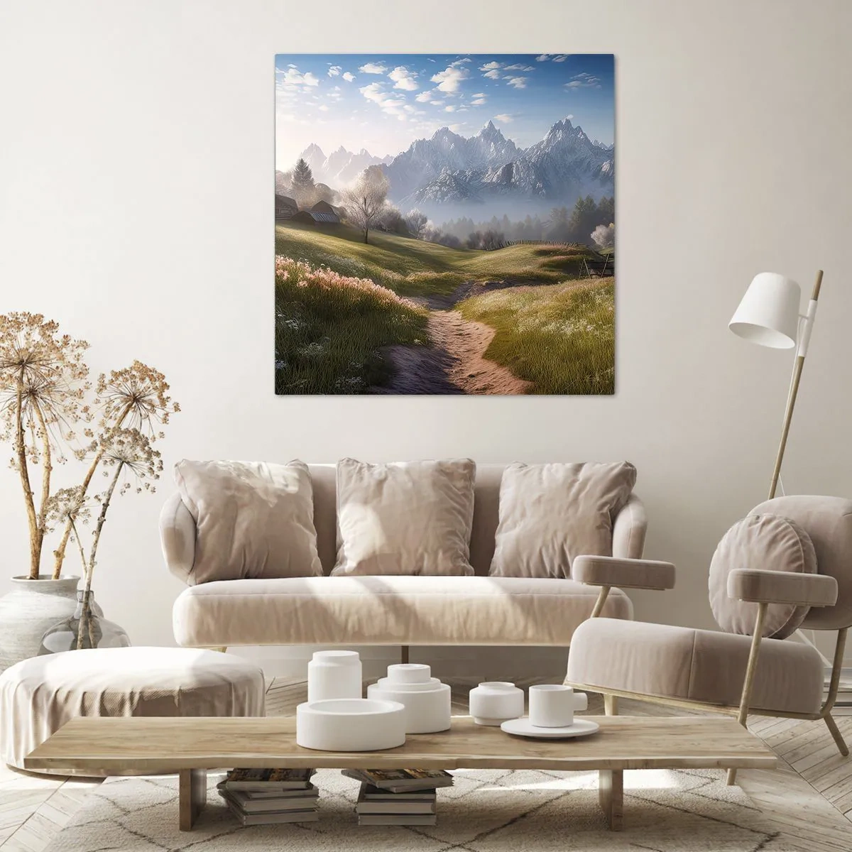Obraz na plátně - Idylické údolí - 60x60 cm
