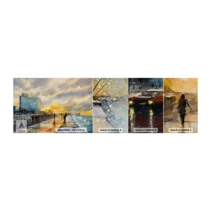 Vzor Fototapety Samolepicí Deluxe Sticker - Život na pobřeží - Krajina, Kus, Západ slunce - 100x30 cm
