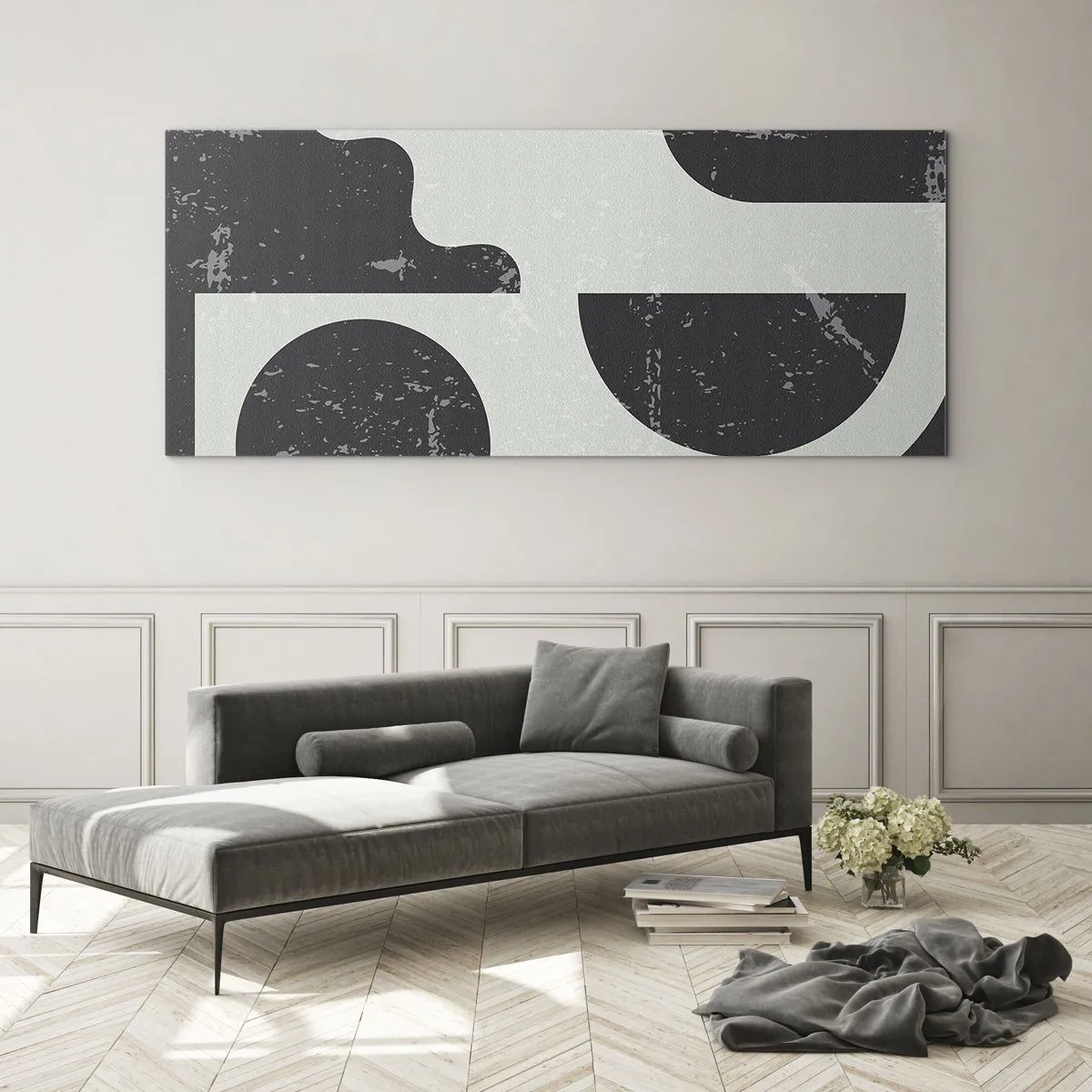 Obraz na skle - Kompozice nad a pod - 100x40 cm