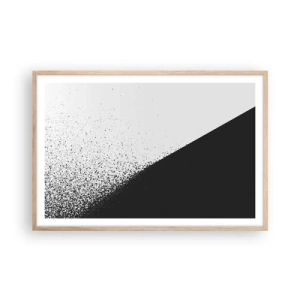 Plakát v rámu světlý dub - Rychleji a rychleji, více a více - 91x61 cm