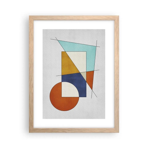 Plakát v rámu světlý dub - Abstrakce: modernistická zábava - 30x40 cm