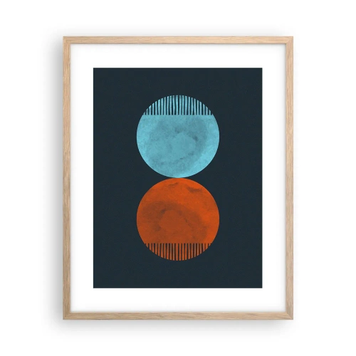 Plakát v rámu světlý dub - Pouze geometrie? - 40x50 cm