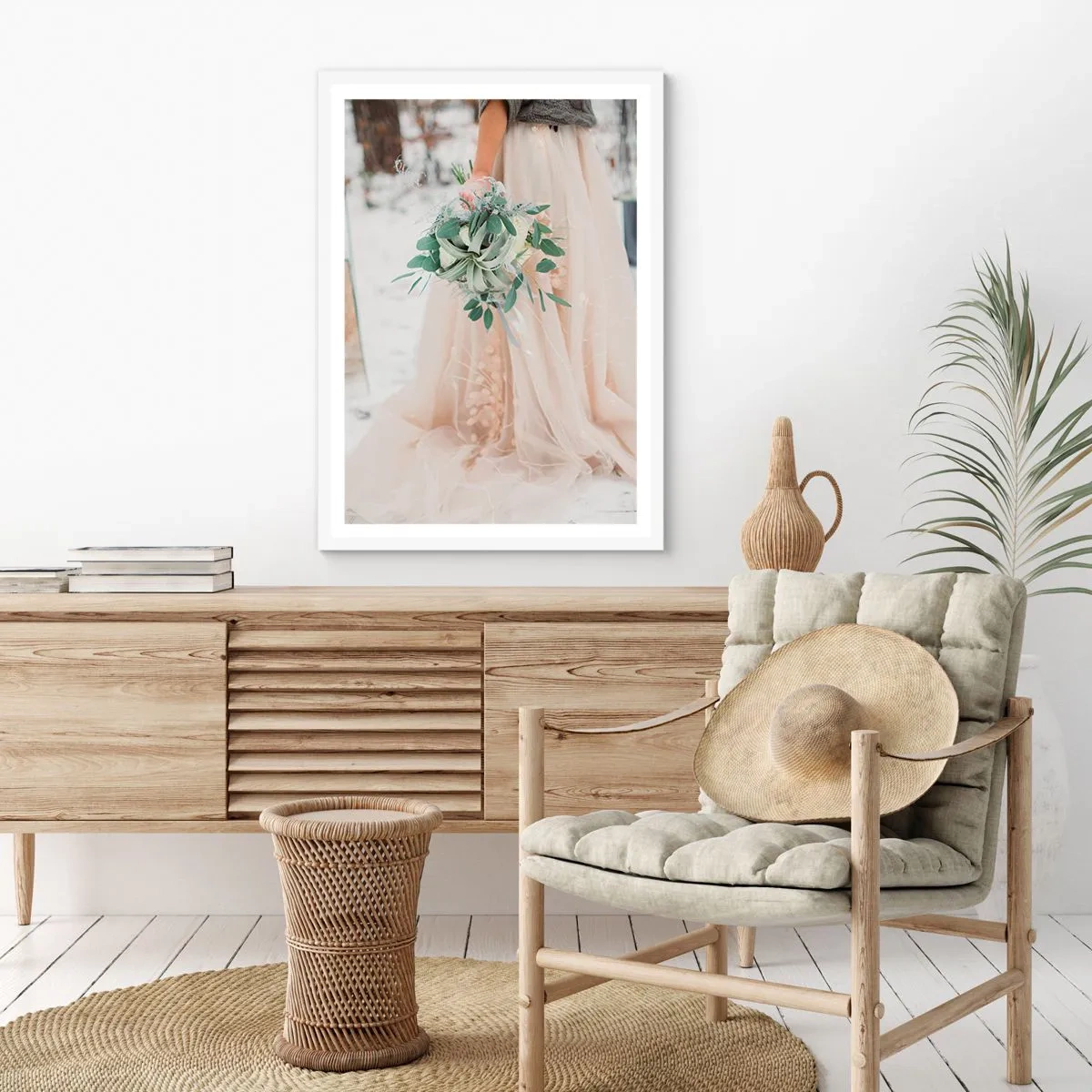 Plakát v bílém rámu - A žili šťastně až do smrti - 50x70 cm