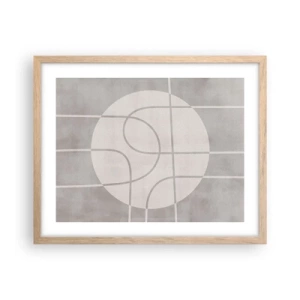 Plakát v rámu světlý dub - Kruhově a přímo - 50x40 cm