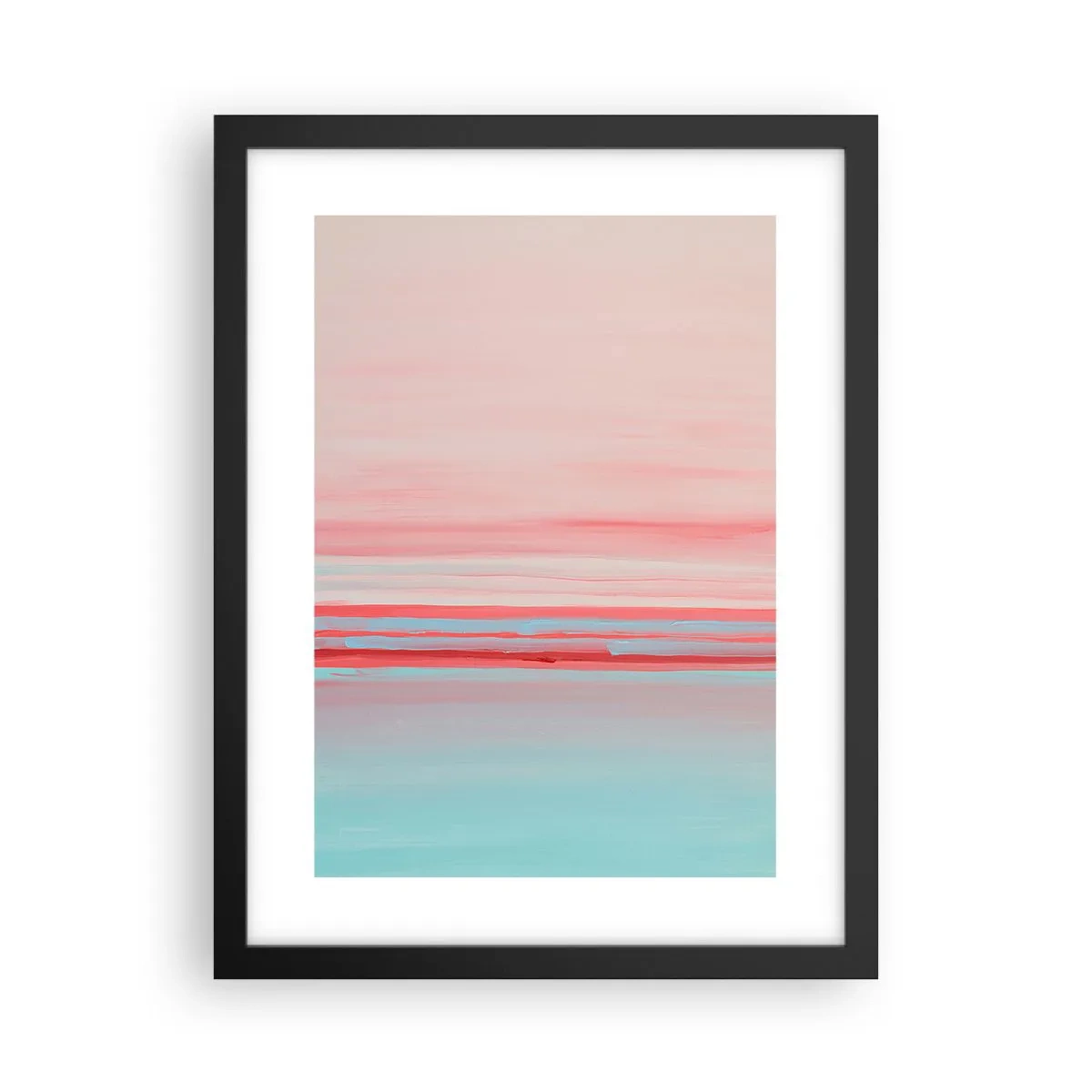 Plakát v černém rámu - Abstrakce za úsvitu - 30x40 cm