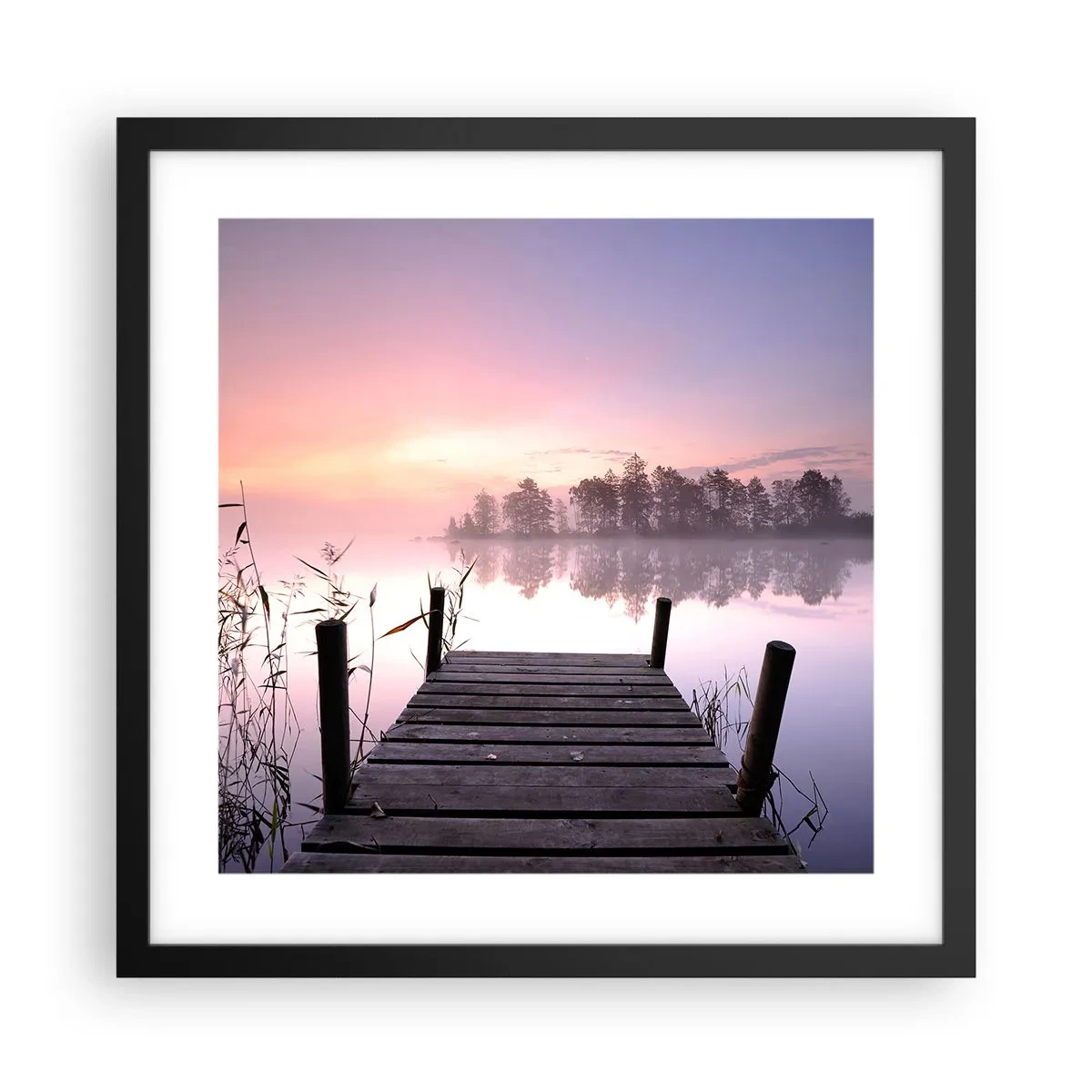 Plakát v černém rámu - Z liliové mlhy… - 40x40 cm