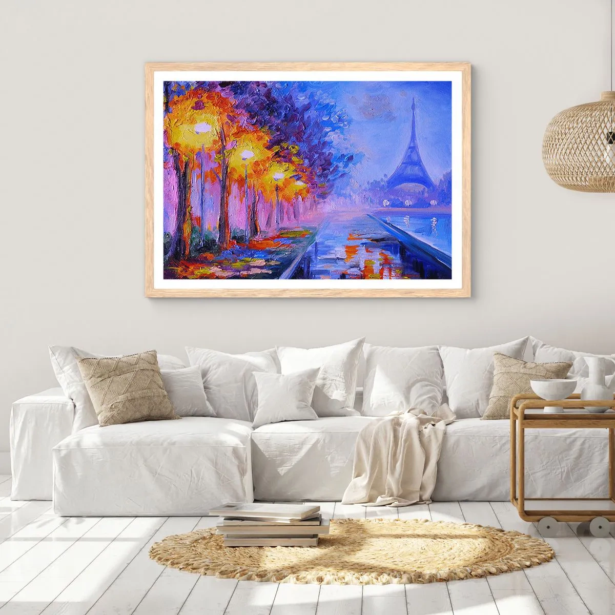 Plakát v rámu světlý dub - Procházka snů - 40x30 cm