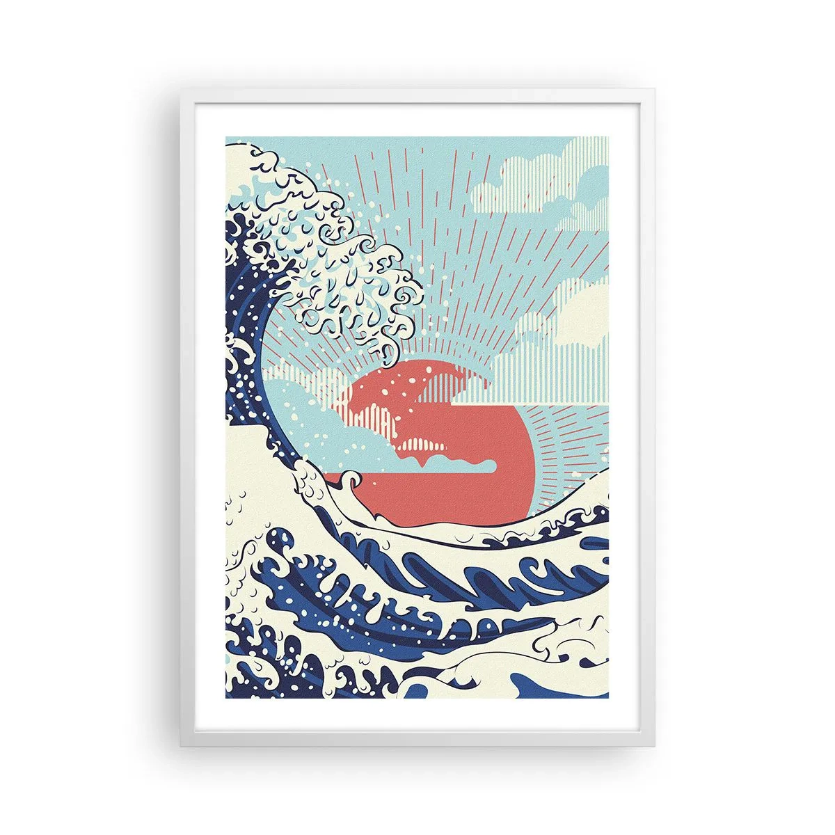 Plakát v bílém rámu - Z japonských inspirací - 50x70 cm