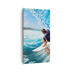 Obraz na plátně - Tančící s vlnami - 65x120 cm