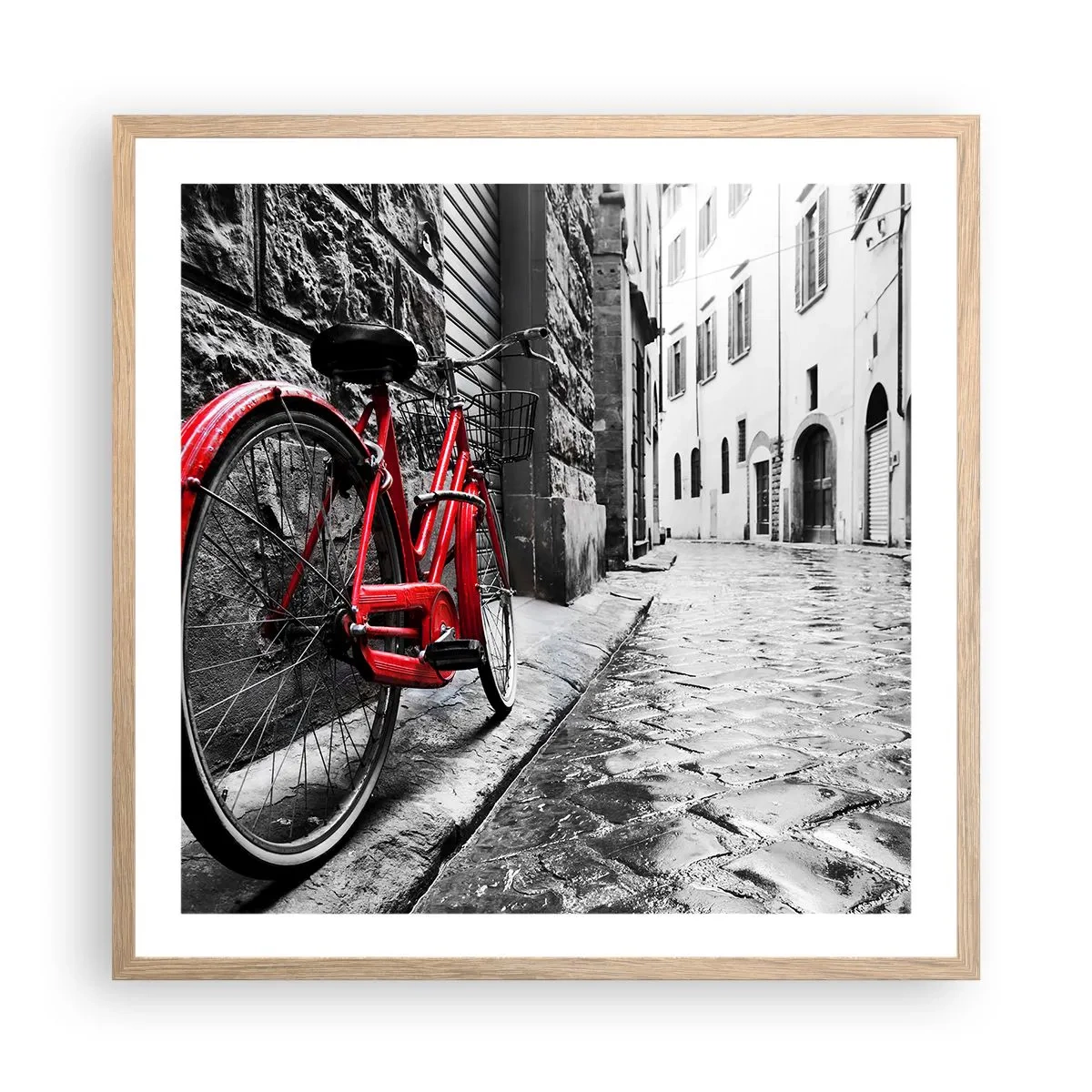 Plakát v rámu světlý dub - Skutečná krása nestárne - 60x60 cm