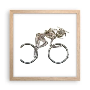 Plakát v rámu světlý dub - Úžasný stroj - 30x30 cm