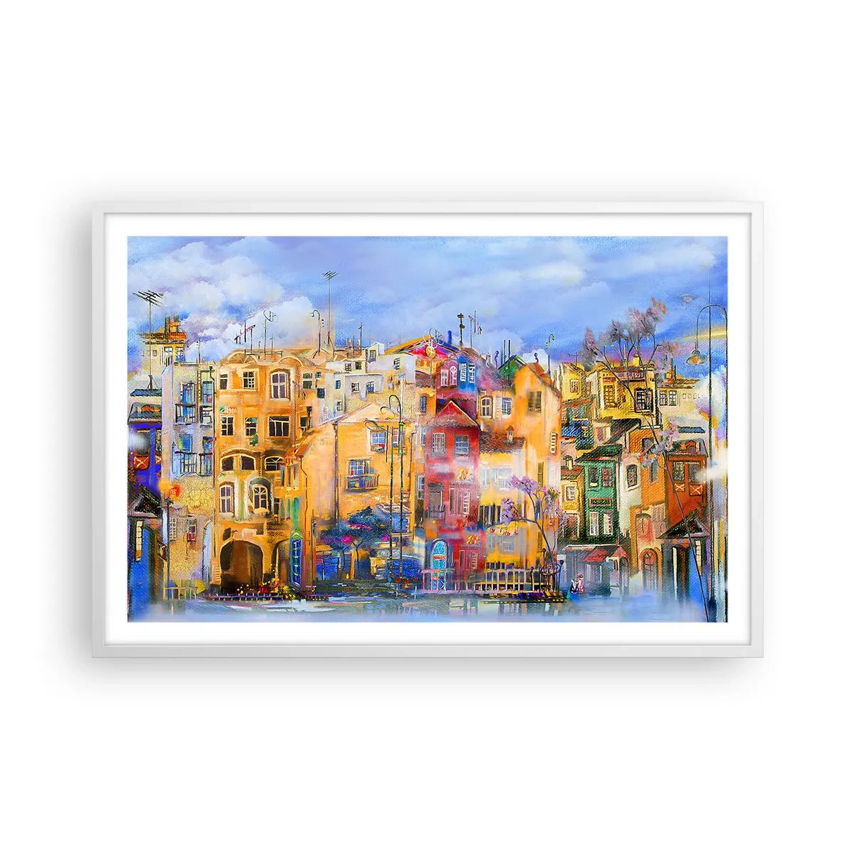 Plakát v bílém rámu - Jsme spolu - 91x61 cm