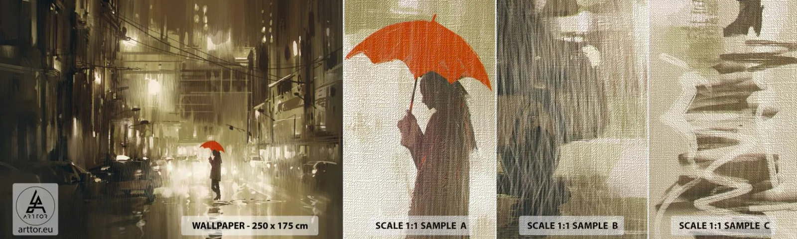 Vzor Fototapety Premium Canvas - Sama, ale ne osamělá - Město, Žena, Architektura - 100x30 cm