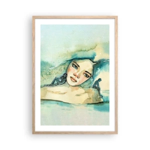 Plakát v rámu světlý dub - Am I blue? - 50x70 cm