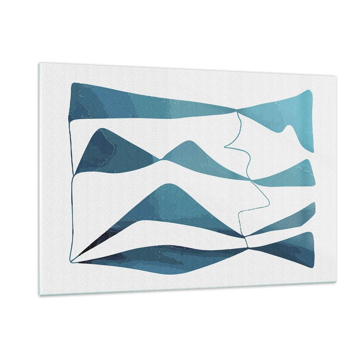 Obraz na skle - Abstrakce: tyrkysový vztah - 120x80 cm