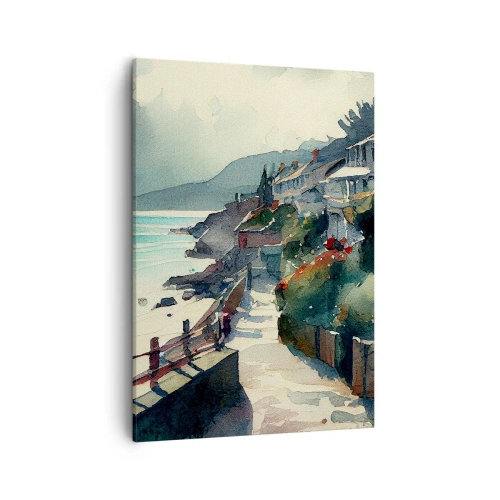 Obraz na plátně - Středomořské městečko - 50x70 cm
